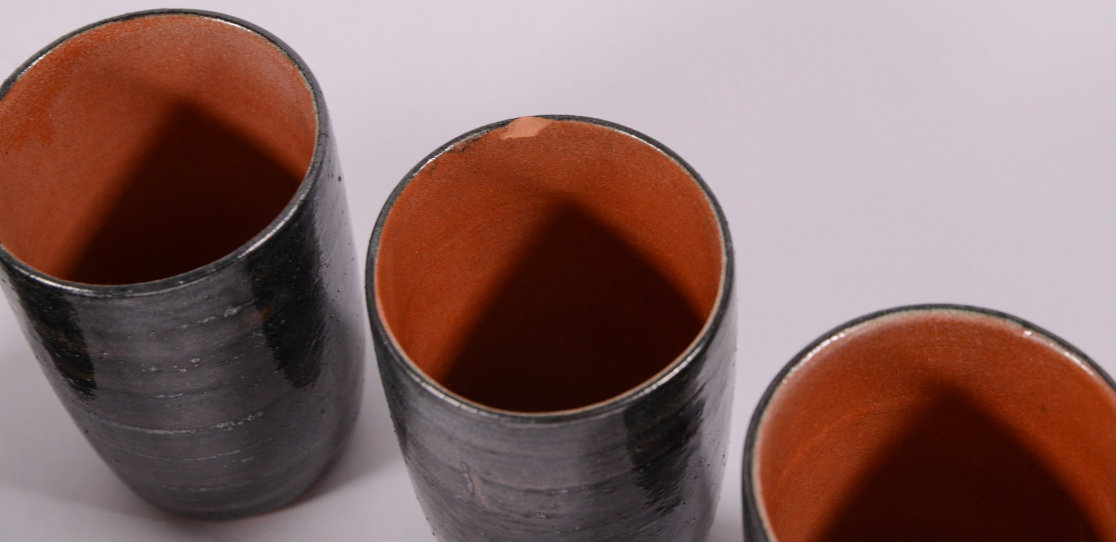 Six Studio Pottery Mugs. - 2