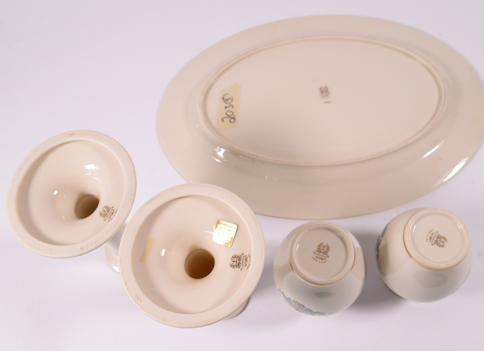Five Lenox Autumn Pattern Pieces. - 4