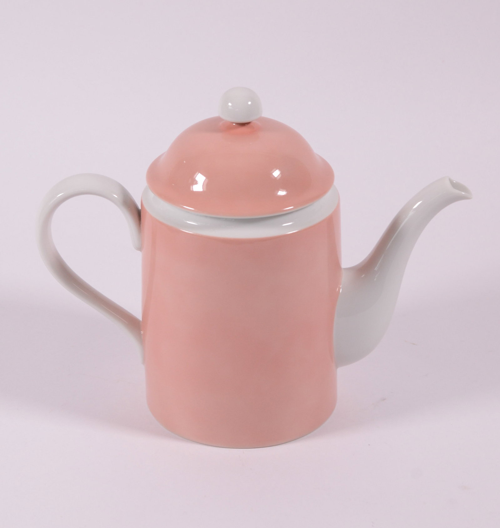 Fitz and Floyd Pink Coffee Pot.: Height 9 inches.