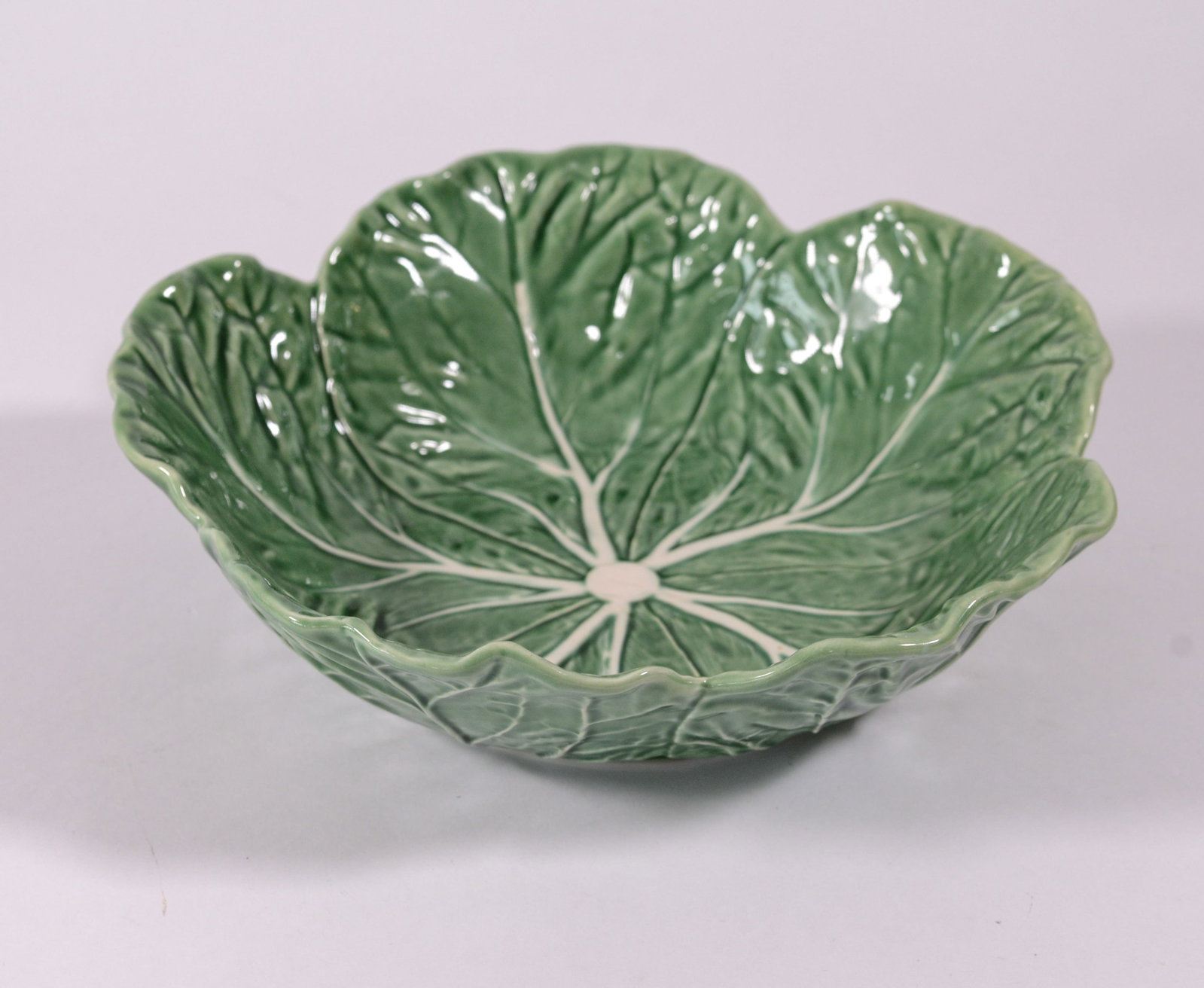 Portuguese Ceramic Leaf Bowl.: Diameter 11.5 inches, good condition.