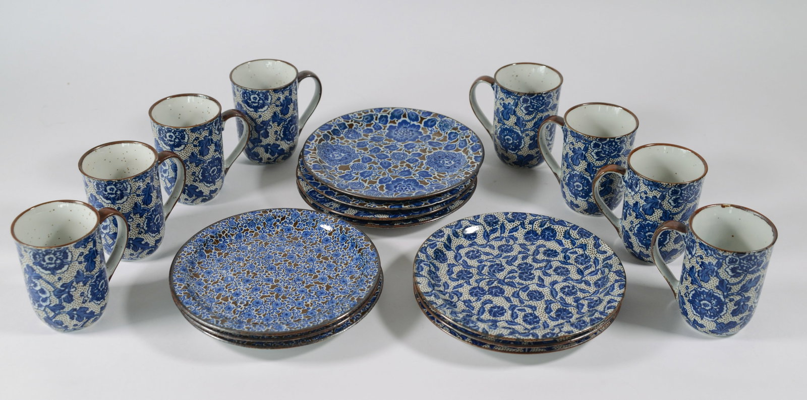 Ten Takahashi Plates and Eight Mugs.: Plate diameter 8 inches. Good condition.