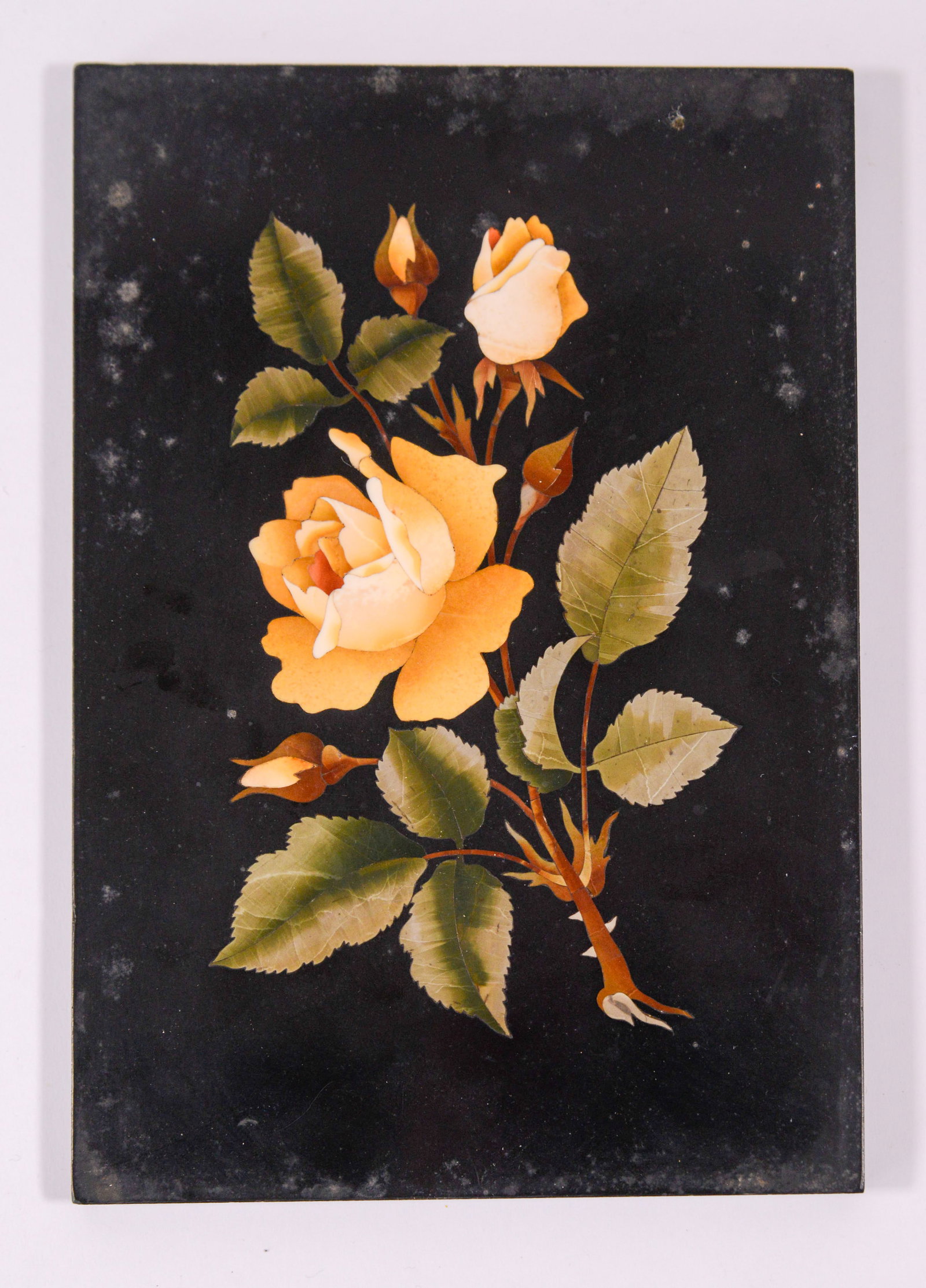 Pietra Dura Plaque.: 6 x 8.5 inches.