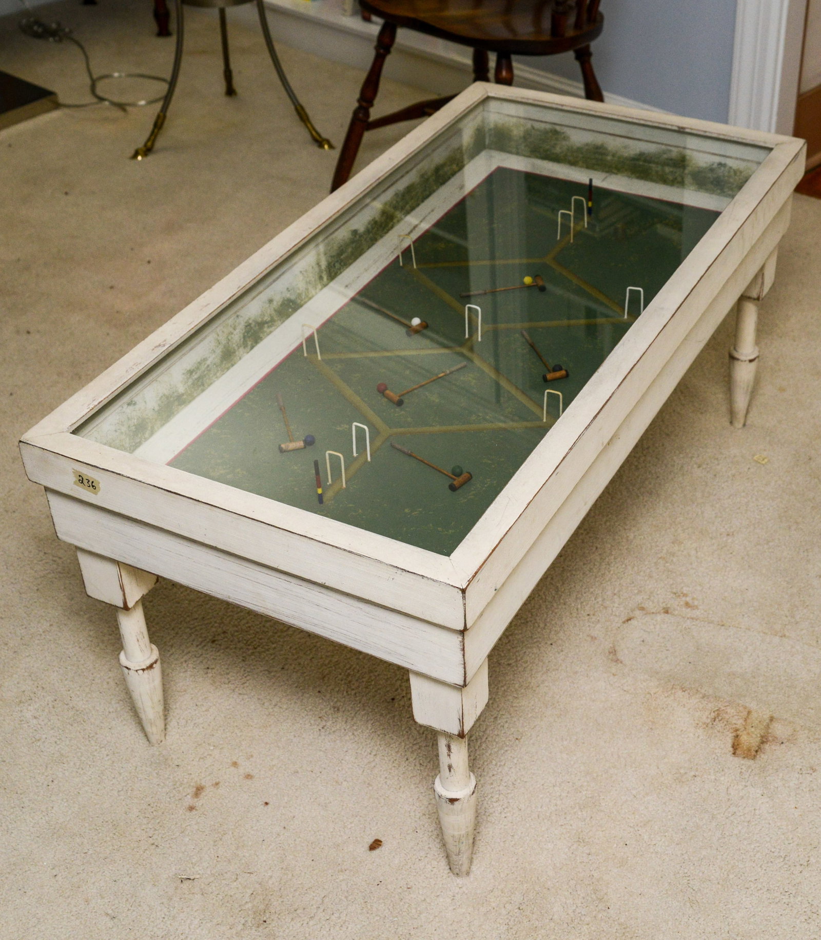 Coffee Table With Mini Croquet. - 2