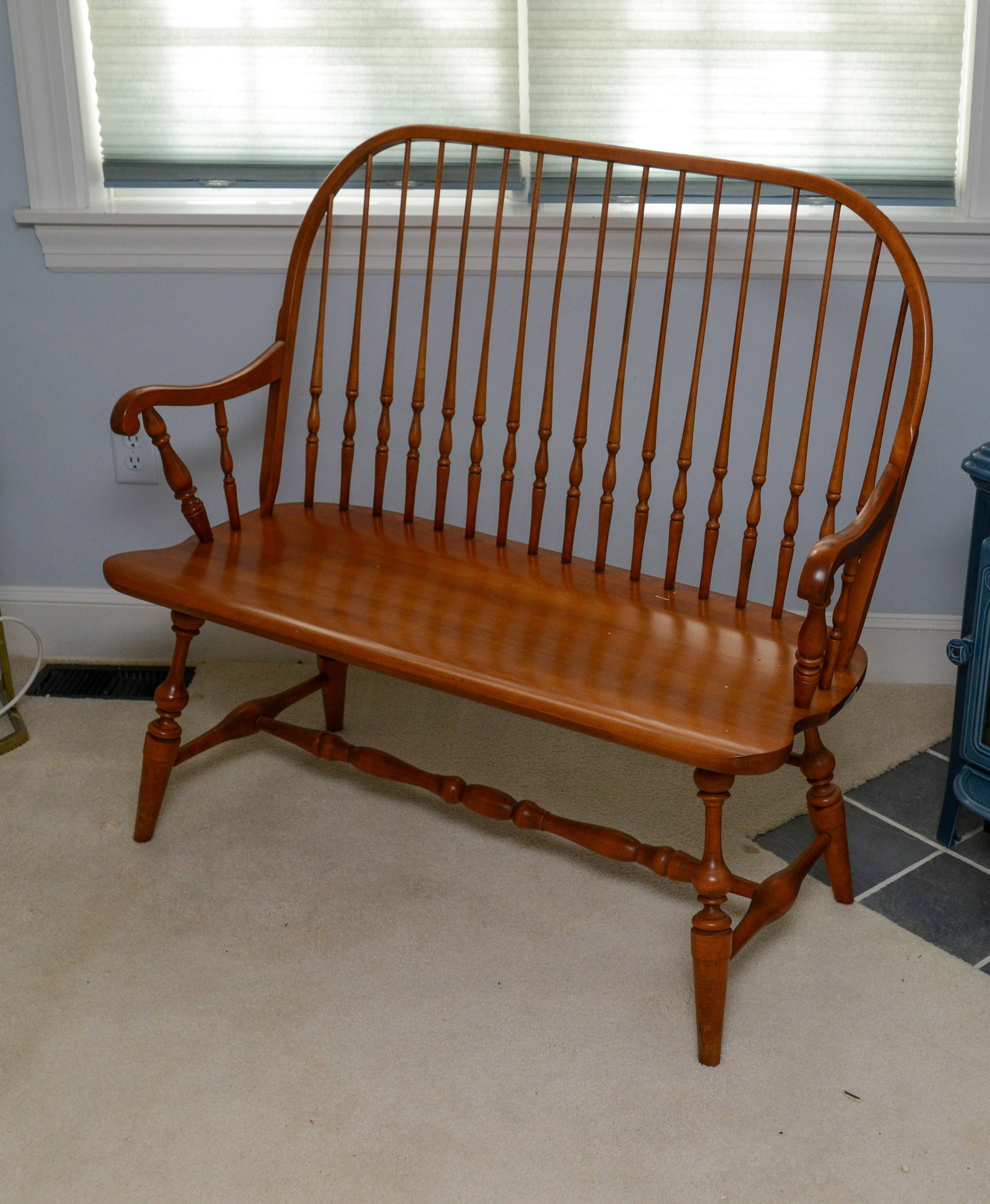 Windsor Style Bench.: Length 43 inches.