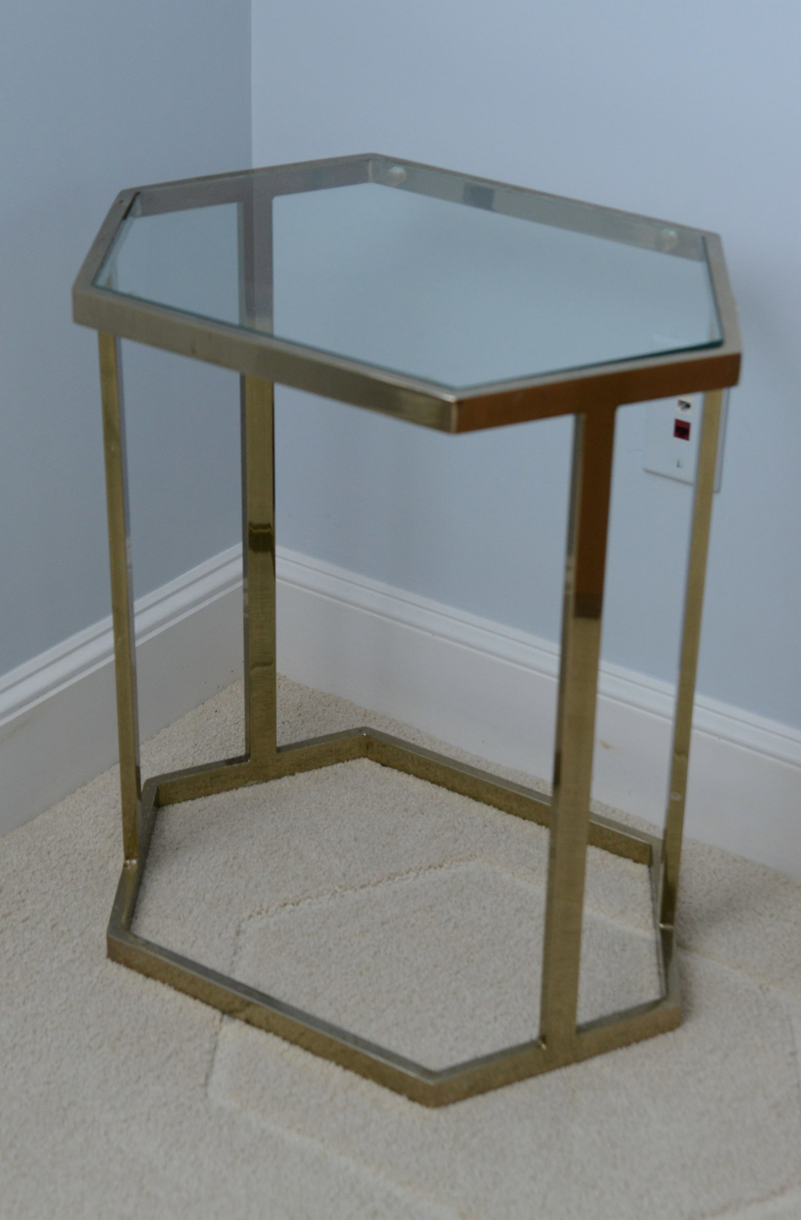 Brass Side Table. (1 of 2)