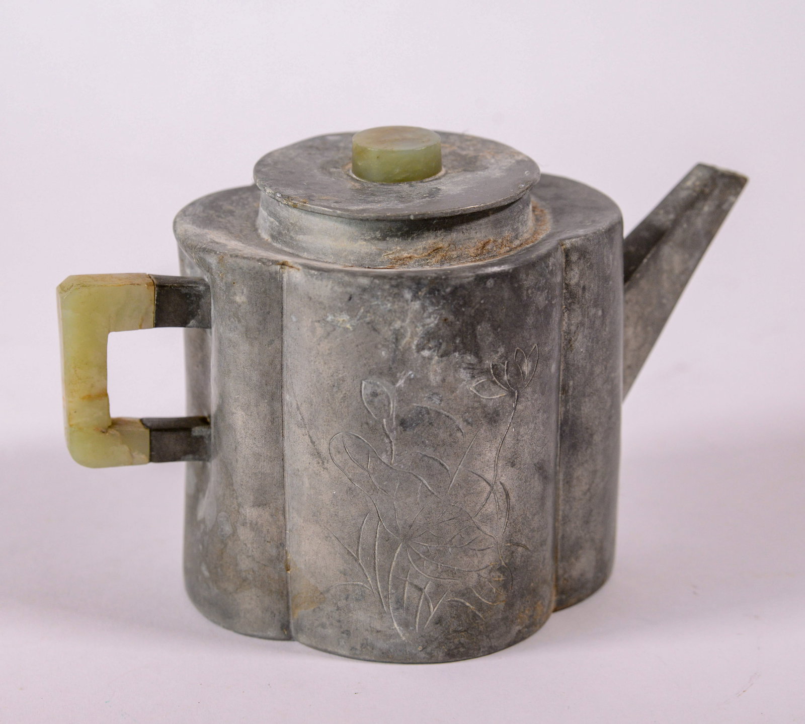 Chinese Pewter Teapot. - 5