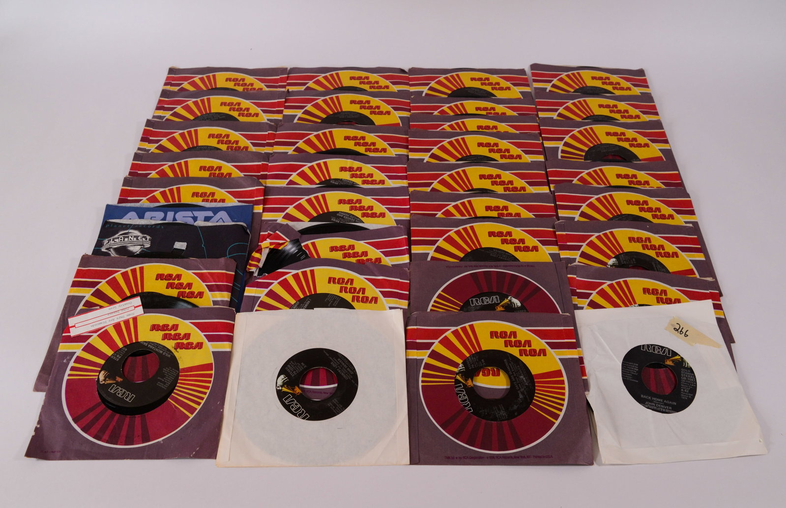 Collection of John Denver 45's: Good condition.