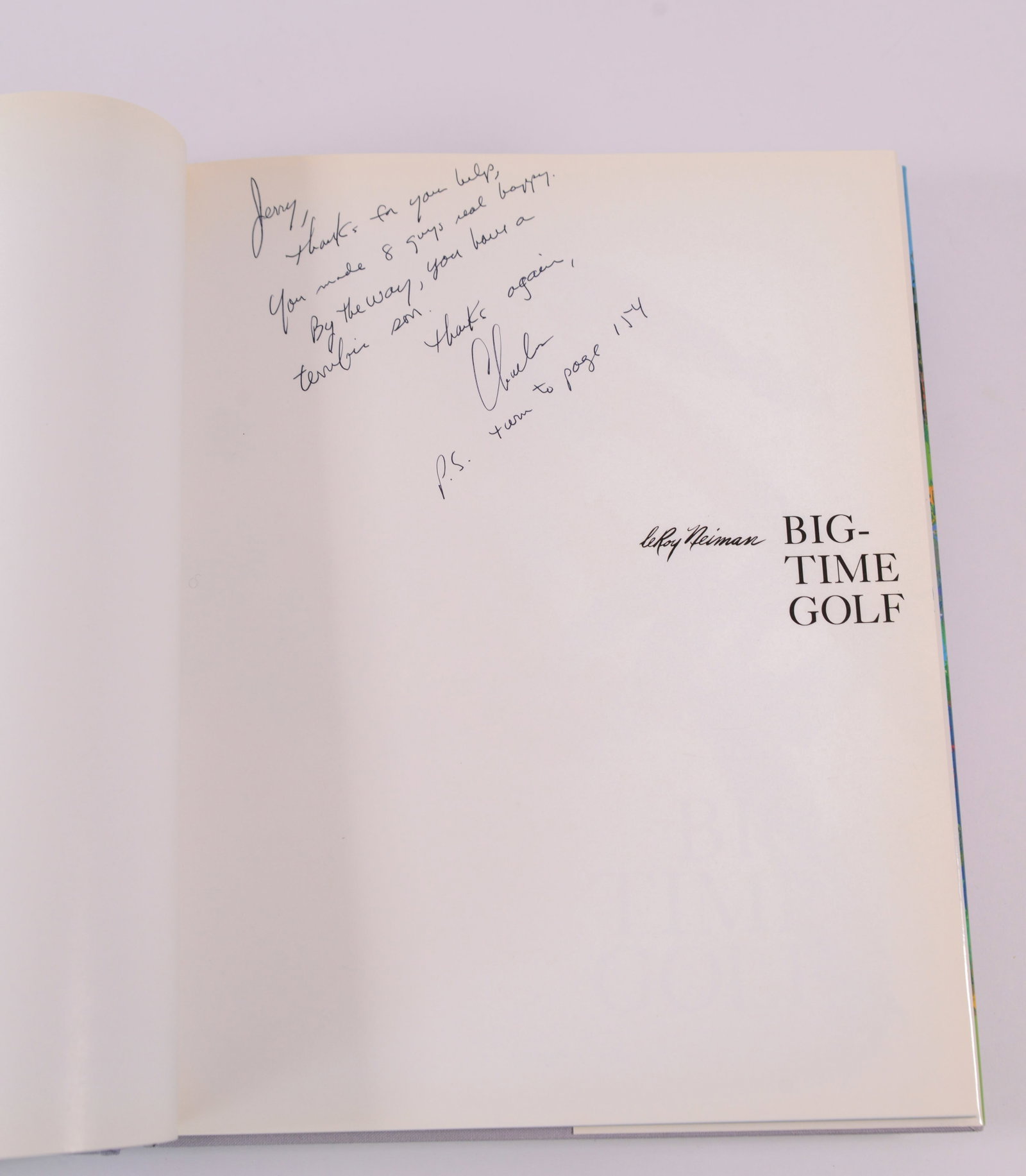Five Signed Books on Golf. - 2