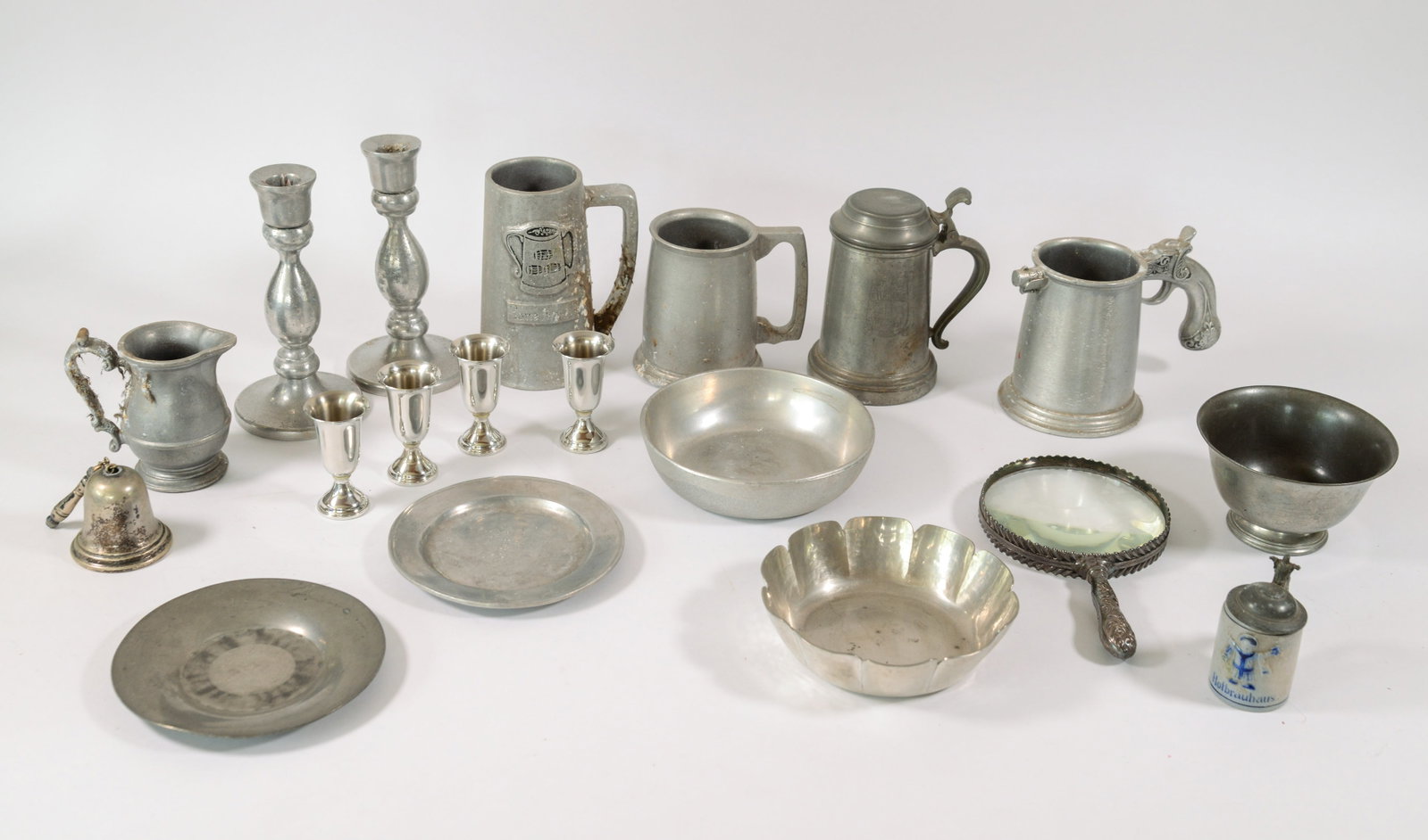 Group of Pewter Items. (1 of 11)