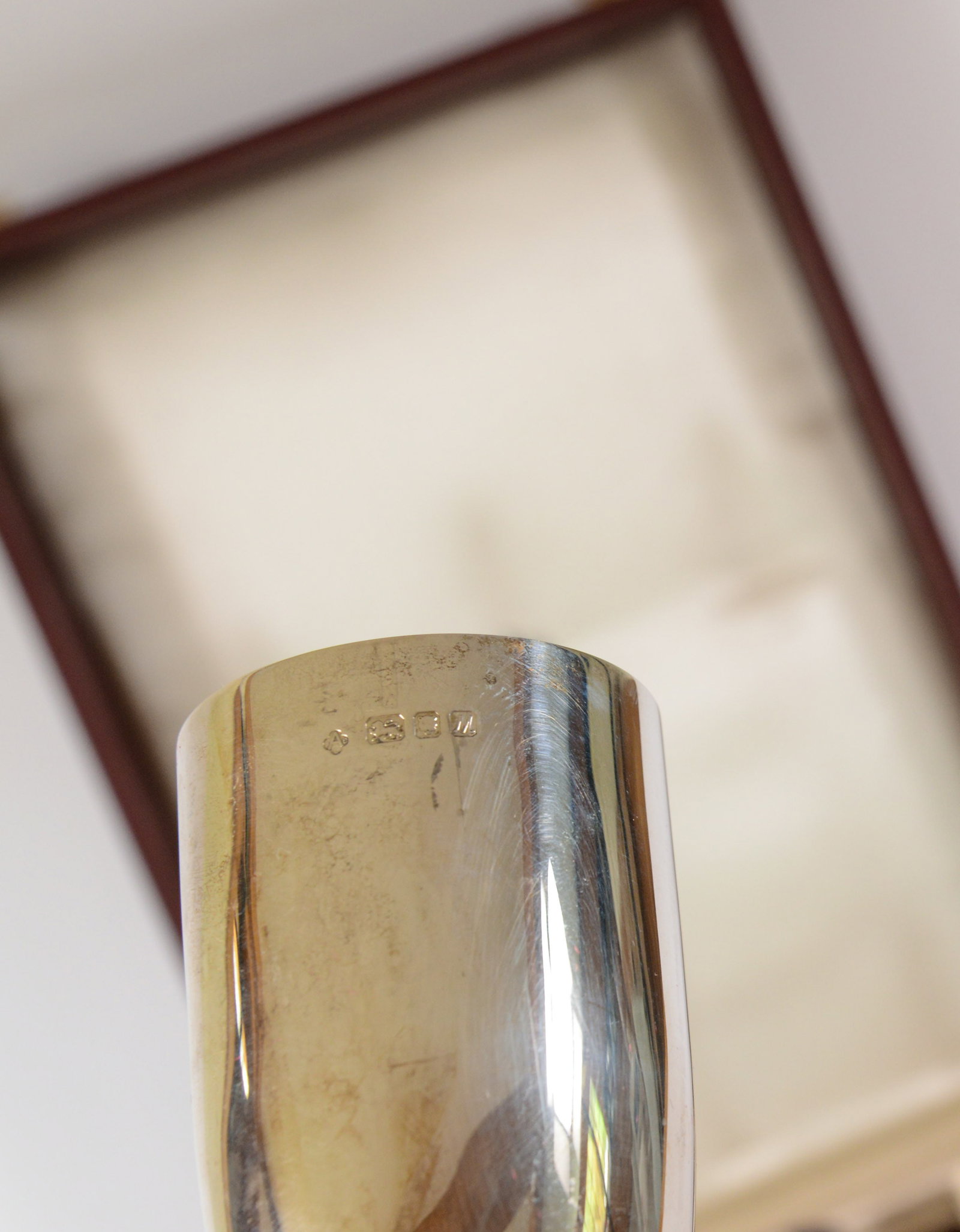 Six Asprey Sterling Goblets. - 3