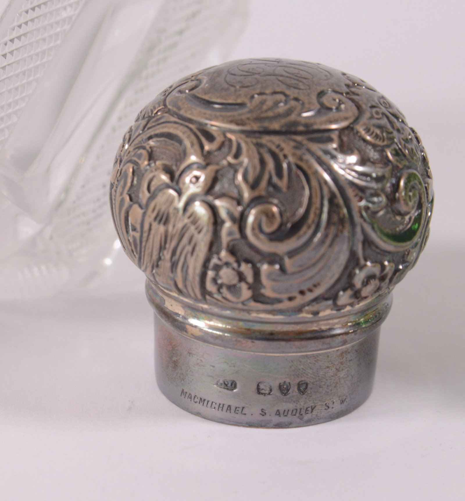 Three Perfume Bottles With Sterling Caps. - 5