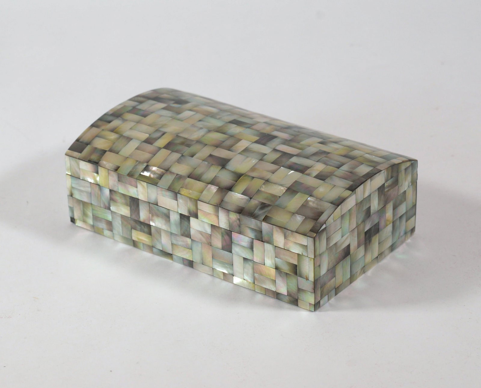 Mother of Pearl Dome Top Box.: 2.75 x 8 x 5 inches.