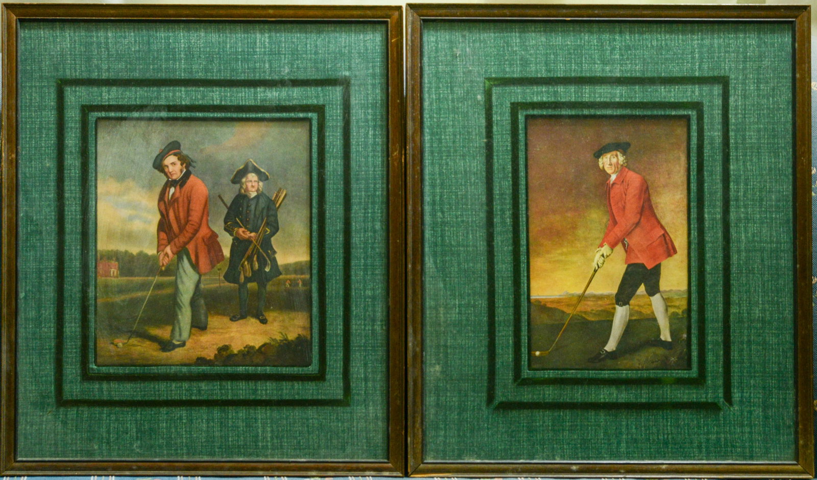 Pair of Golfing Prints.: Framed, 20 x 17 inches.