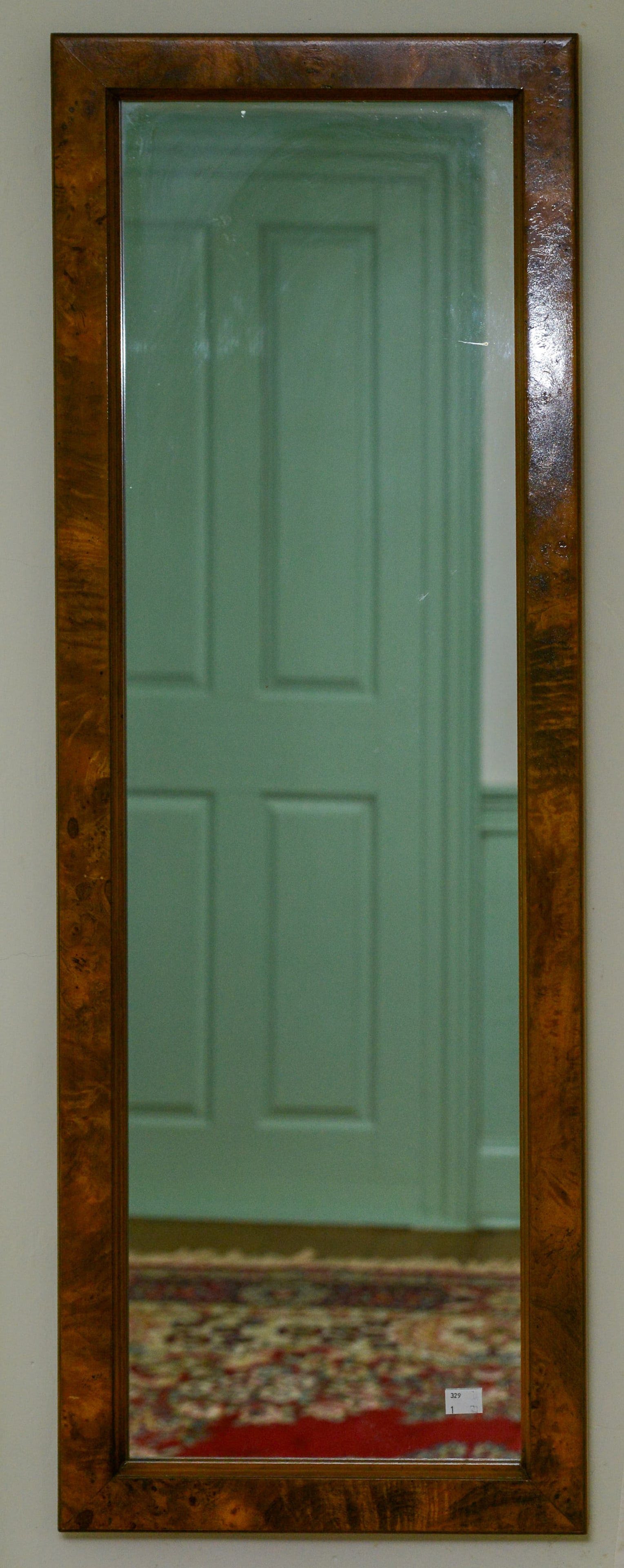 Burlwood Mirror.: 40 x 14 inches.