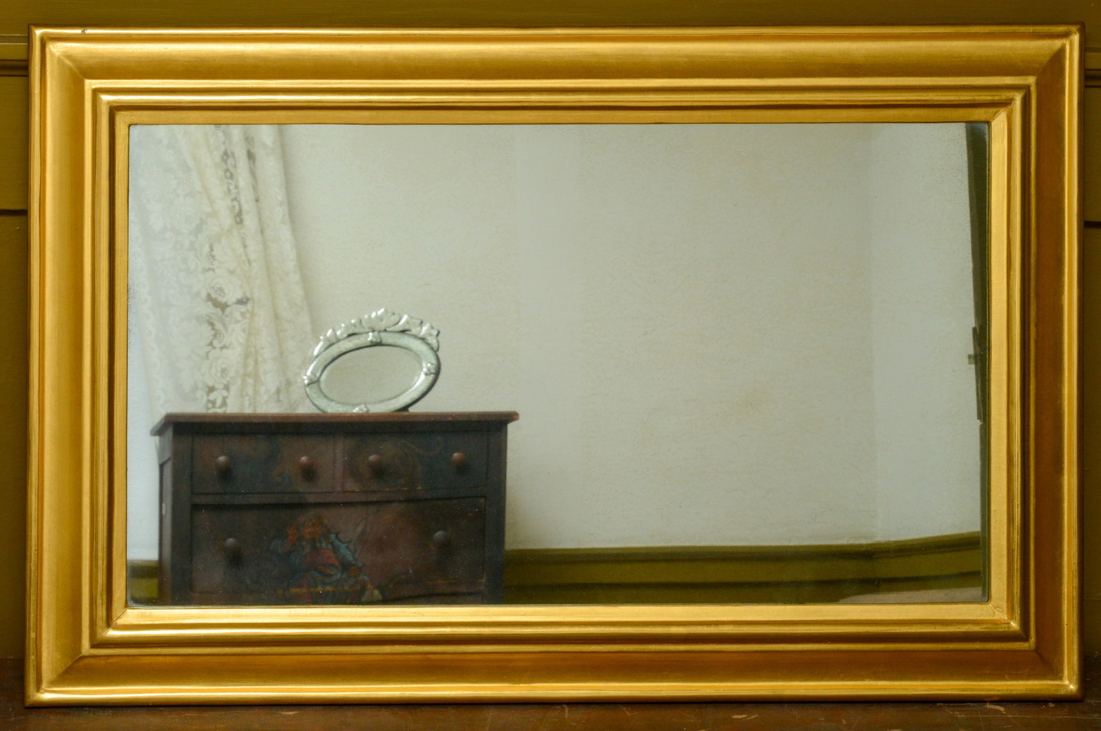 Gold Mirror.: 23 x 36 inches.