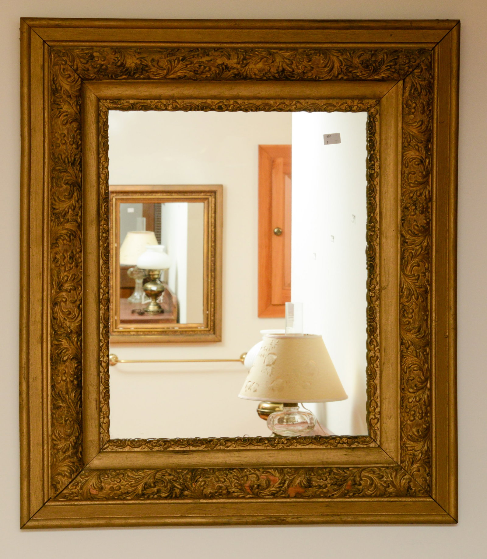 Gilt Mirror.: 30 x 26 inches.