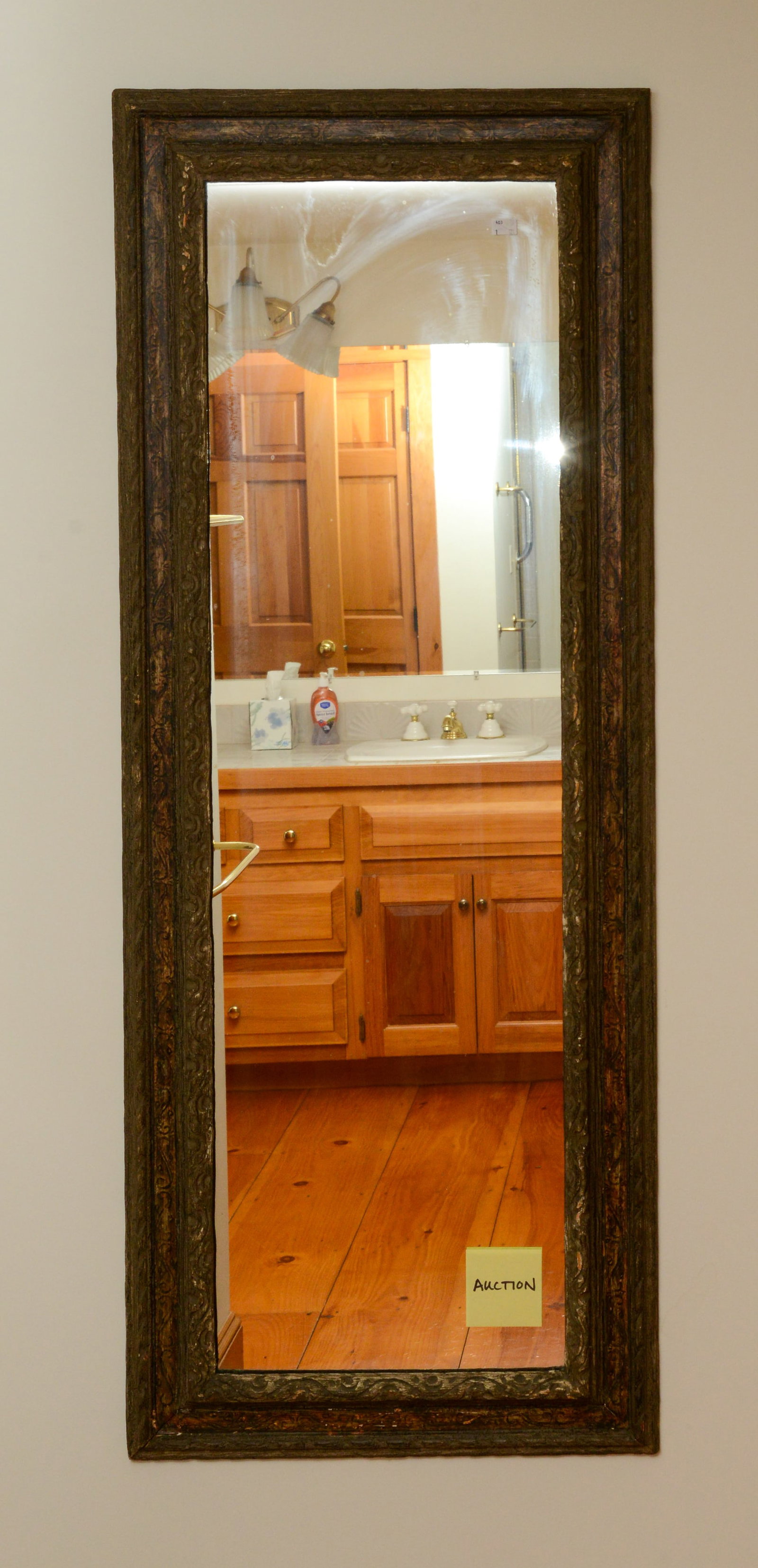 Gilt Mirror.: 53 x 21 inches.
