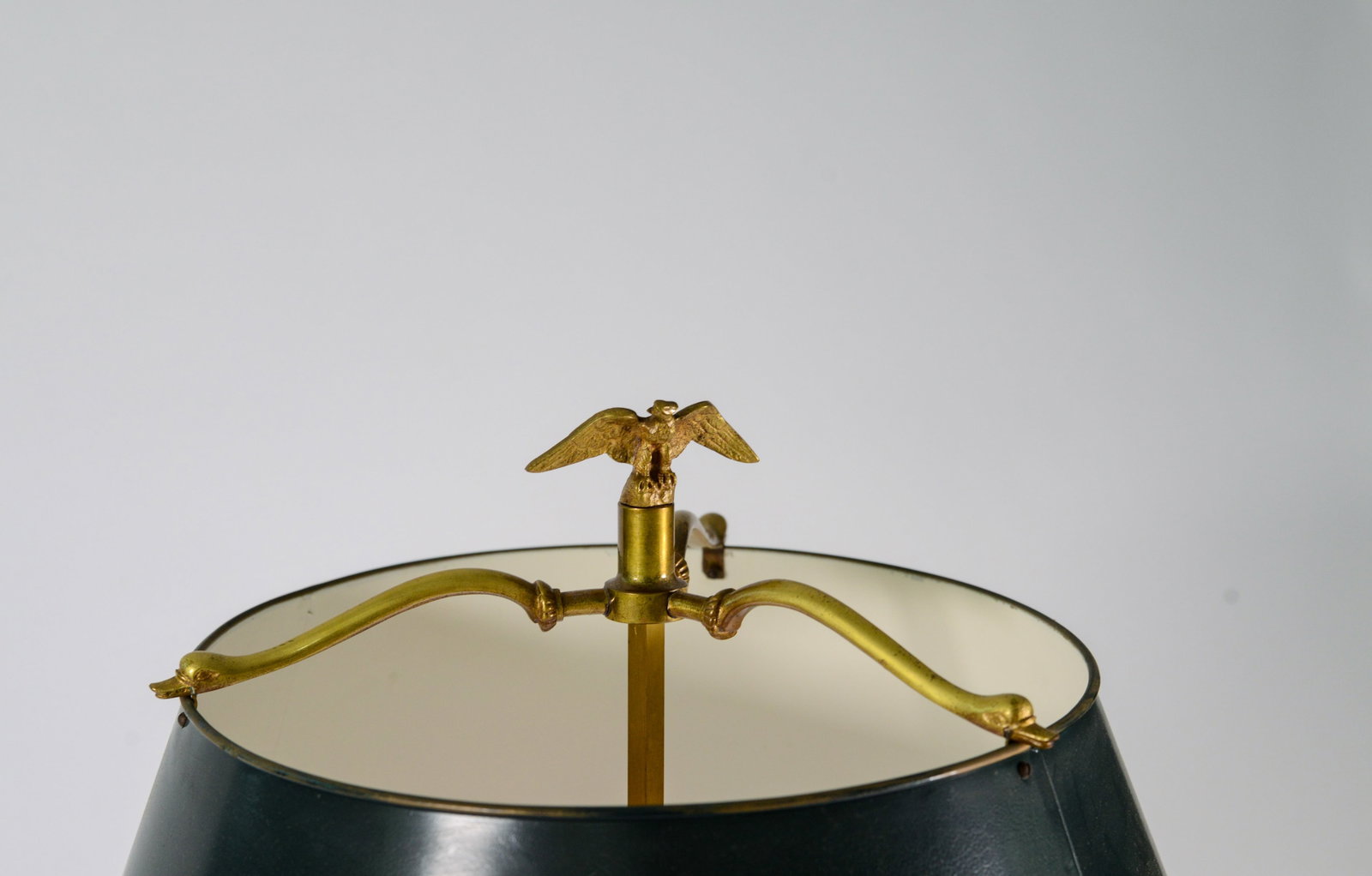 Brass Table Lamp With Dolphins. - 2