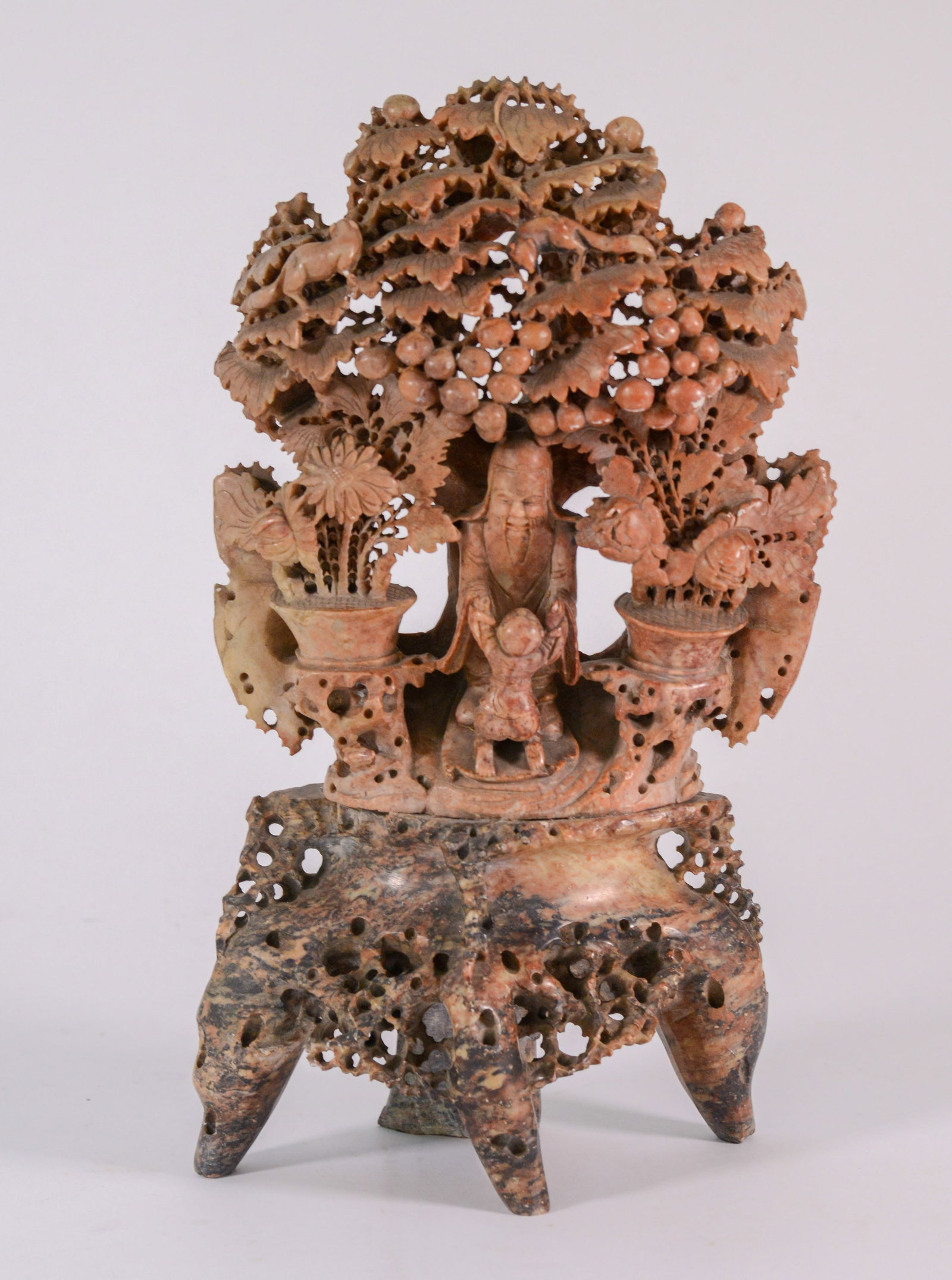 Chinese Carved Hardstone Sculpture.: Height 13 inches.