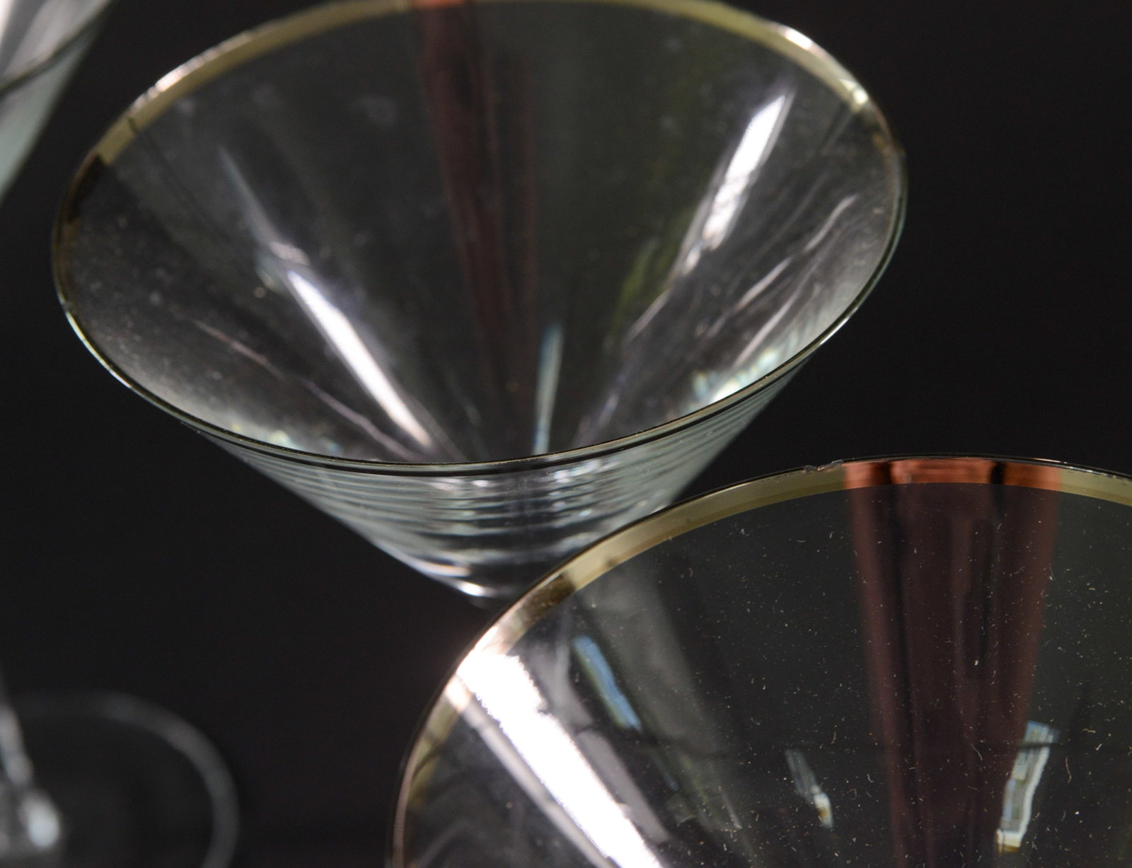 Six Martini Glasses. - 2