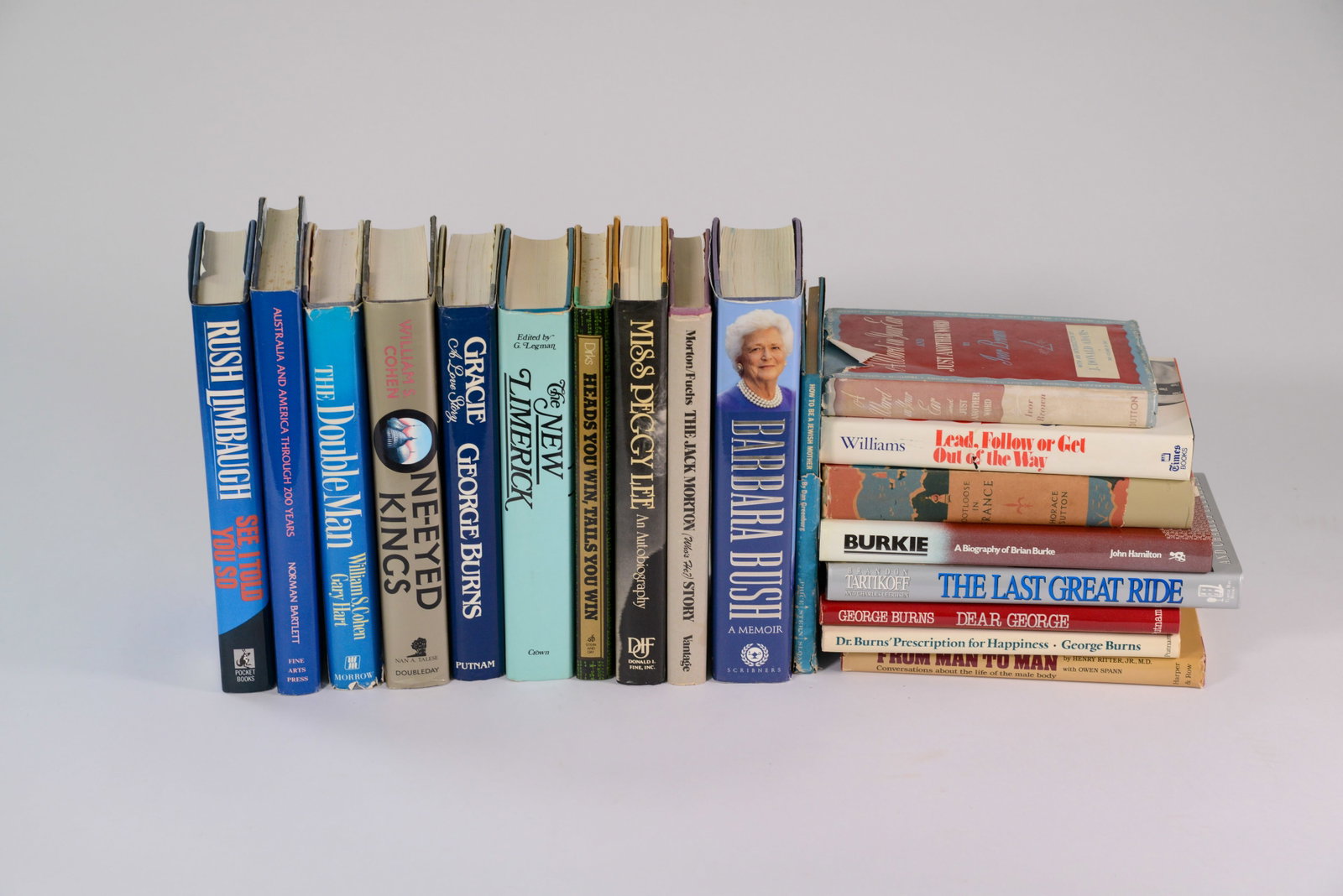 Collection of Autographed Books.: Most inscribed to Jerry and/or Jane Weintraub. Includes Rush Limbaugh, Ted Turner, Barbara Bush, William Cohen, George Burns and others.