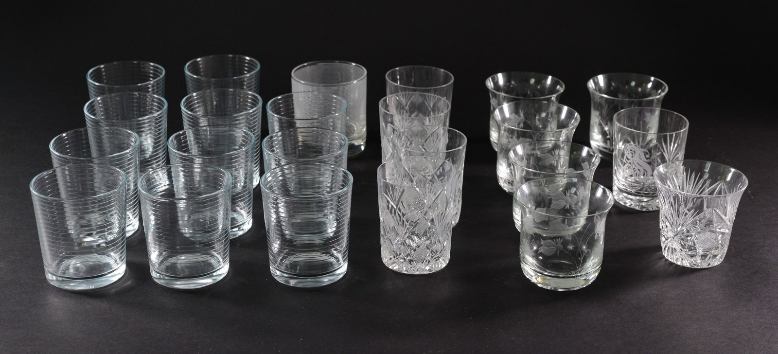 Twenty Three Rocks Glasses. (1 of 4)