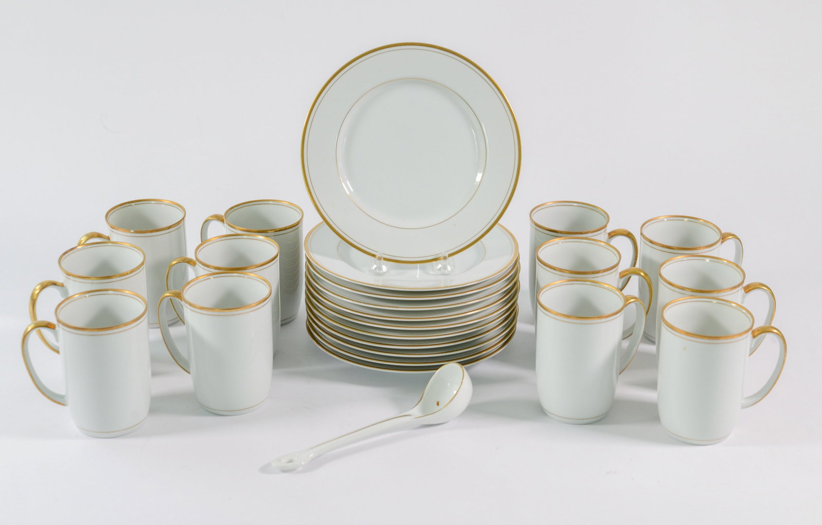 Twelve Fitz & Floyd Palais Mugs and Eleven Plates. (1 of 4)