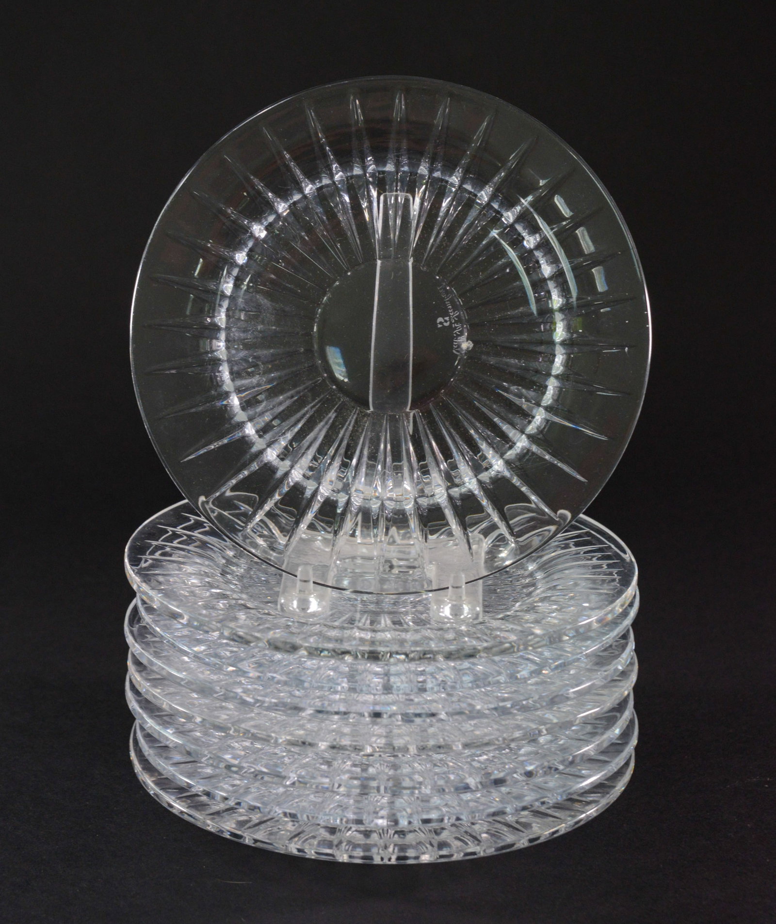 Eight Val St. Lambert Crystal Plates. (1 of 3)
