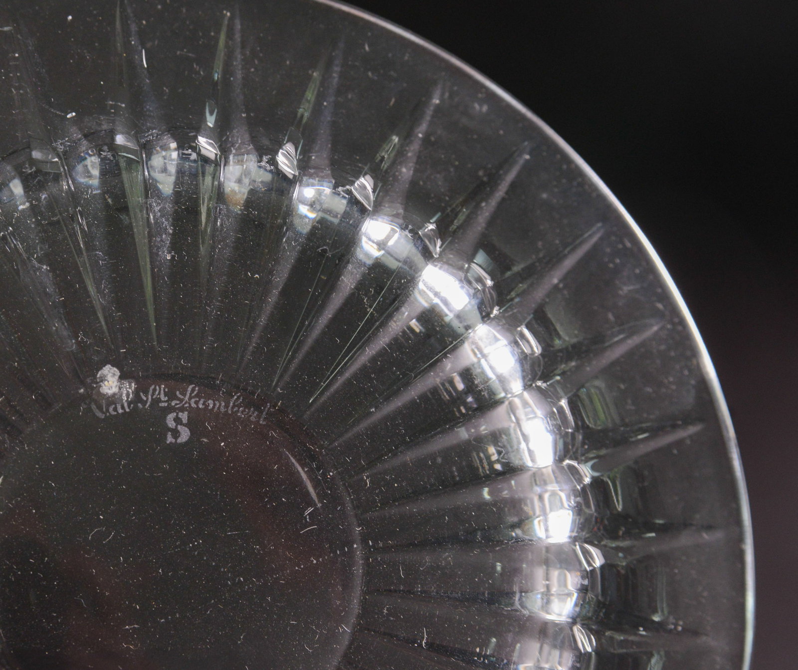 Eight Val St. Lambert Crystal Plates. - 2