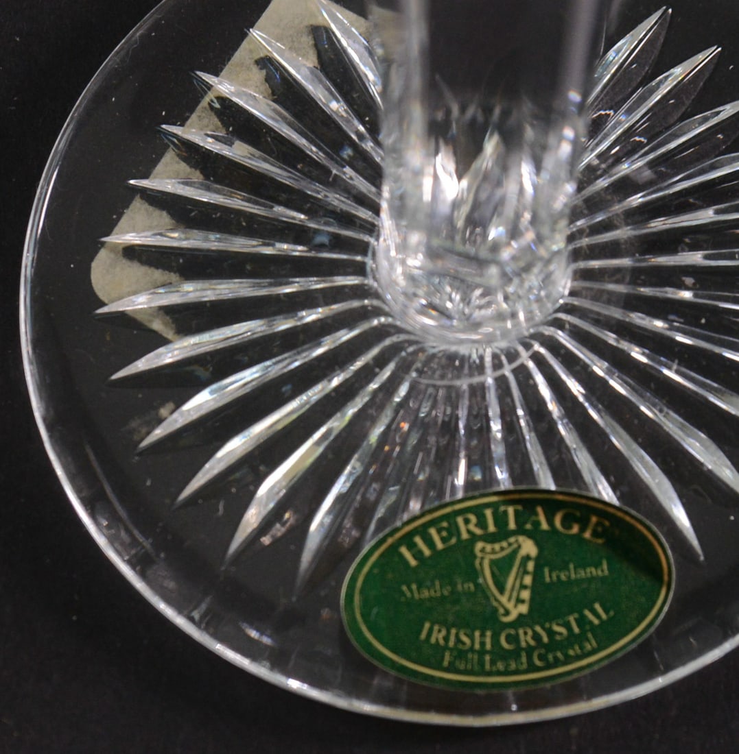 Twelve Crystal Stem Glasses. - 4