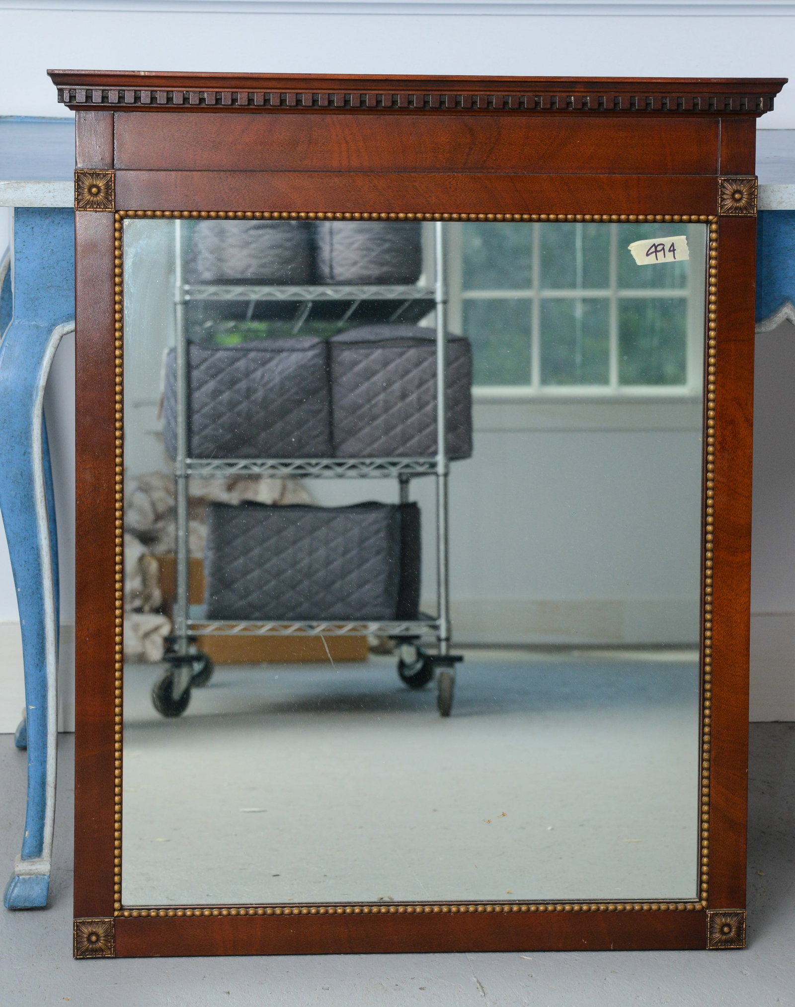 Mahogany Veneer Mirror.: 35 x 28 inches.