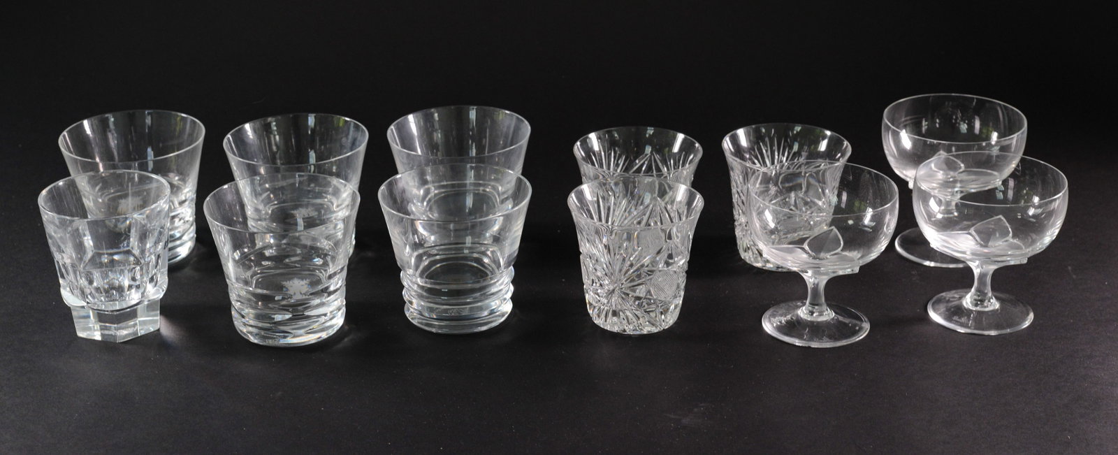 Nine Baccarat Glass Dessert Bowls. (1 of 5)