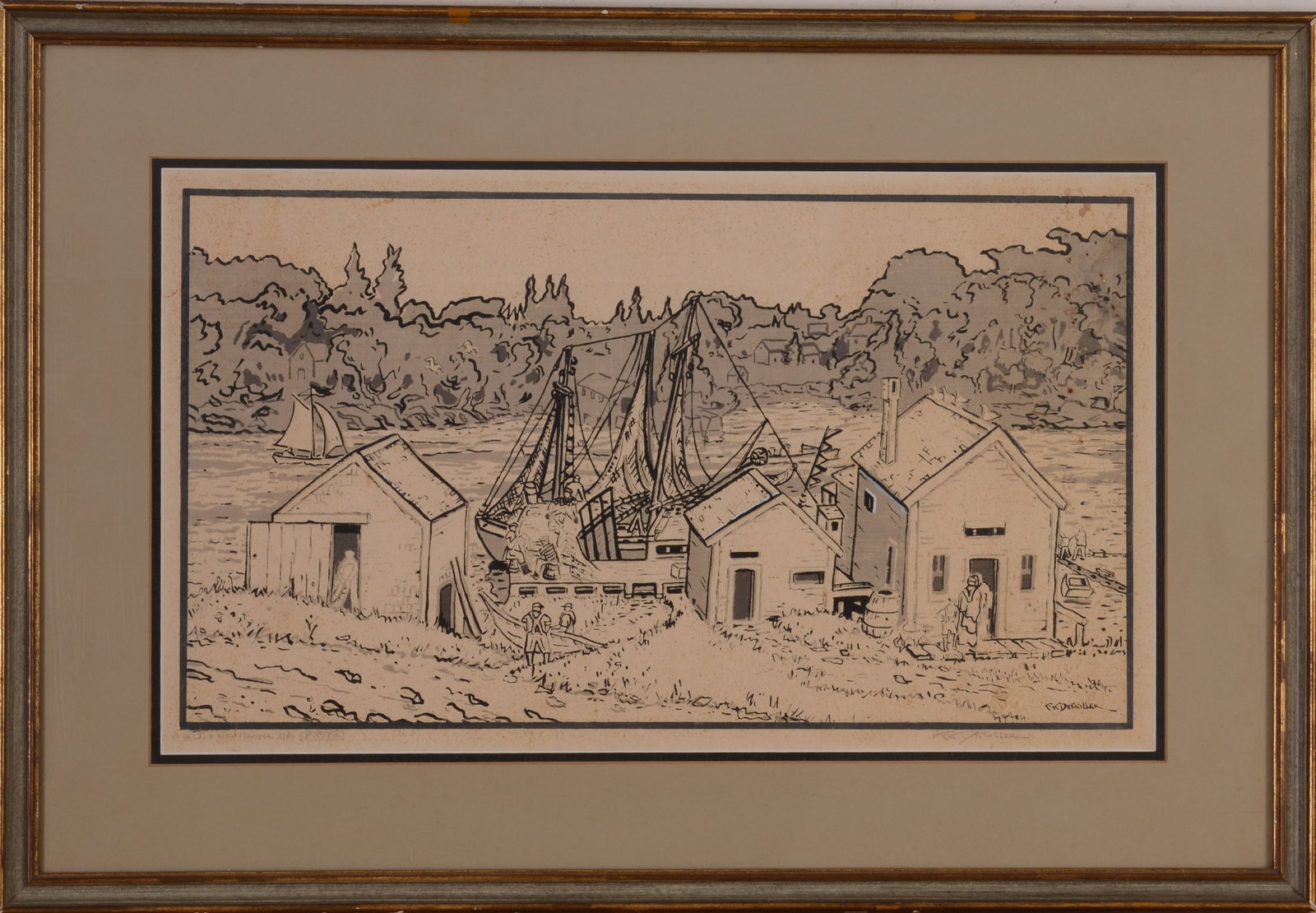 Frederick Detwiller. Old New Harbor Maine (1 of 3)