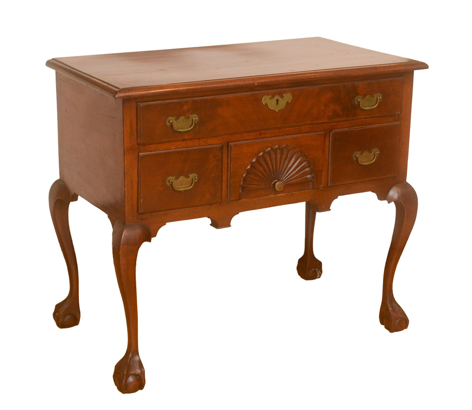 19th Century Mahogany Chippendale Lowboy.: Height 30 inches, width 33 inches, depth 19 1/2 inches.