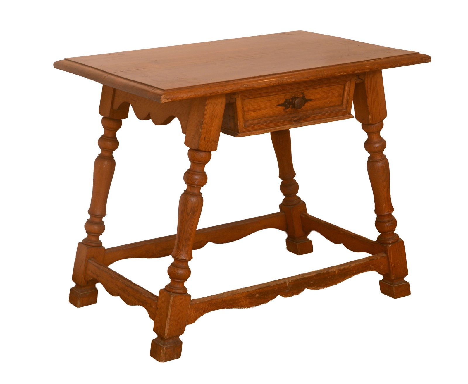 Early 19th Century Pine Table.: Height 30 inches, width 24 inches, depth 36 inches.