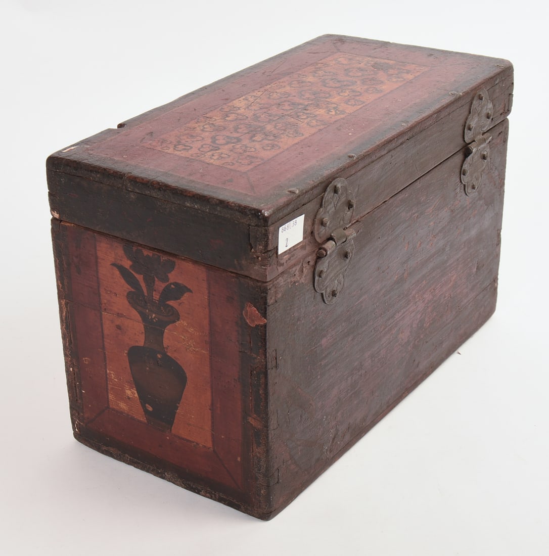Two Tibetan Hand Painted Boxes. - 11