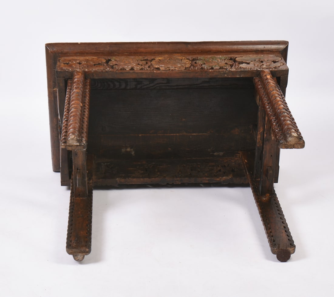 Asian Carved Altar Table. - 6