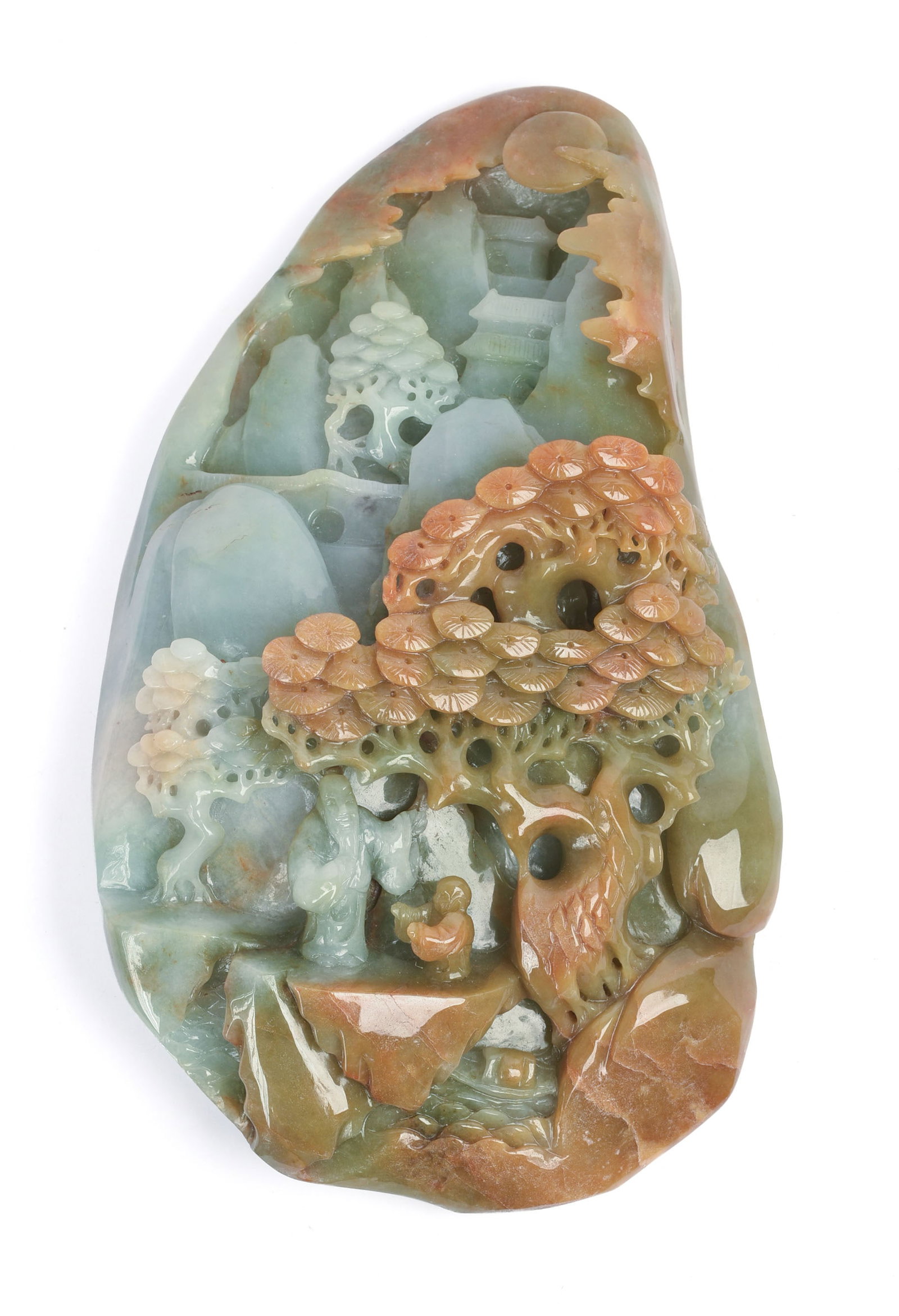 Chinese Hardstone Carving: 9 x 5.5 inches. With certificate.