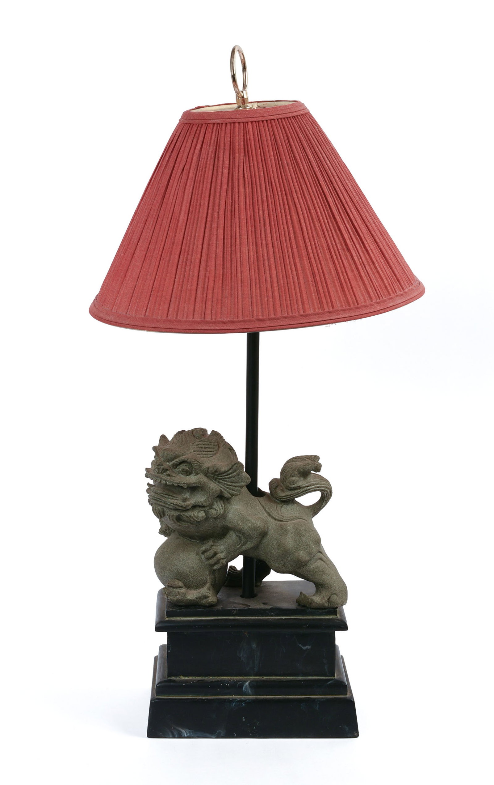 Chinese Cast Stone Foo Dog Lamp. (1 of 5)