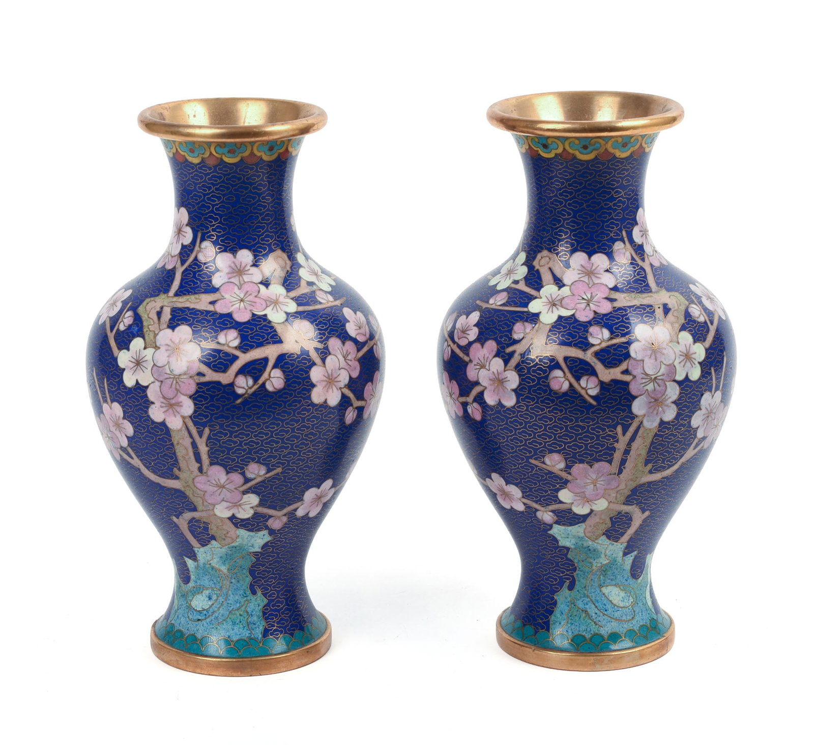 Pair of Chinese Cloisonne Vases. (1 of 4)