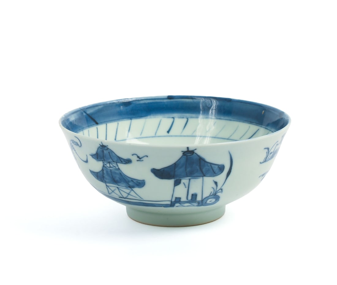Chinese Blue and White Porcelain Bowl.: Diameter 6.25 inches, good condition.