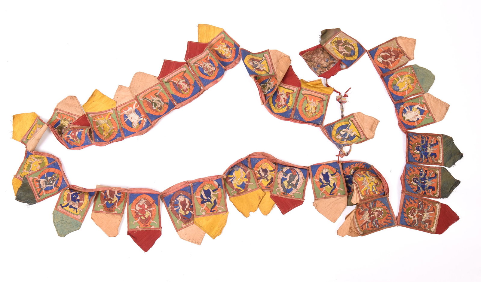 Tibetan Prayer Flags.: Length 10 feet. Some wear.