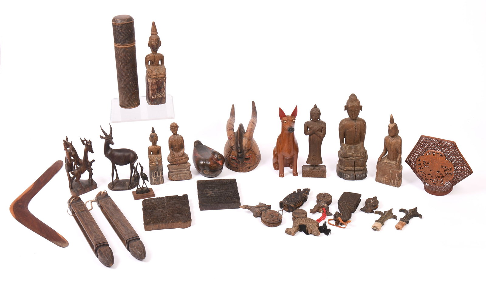 Collection of Ethnographic Carved Items. (1 of 7)