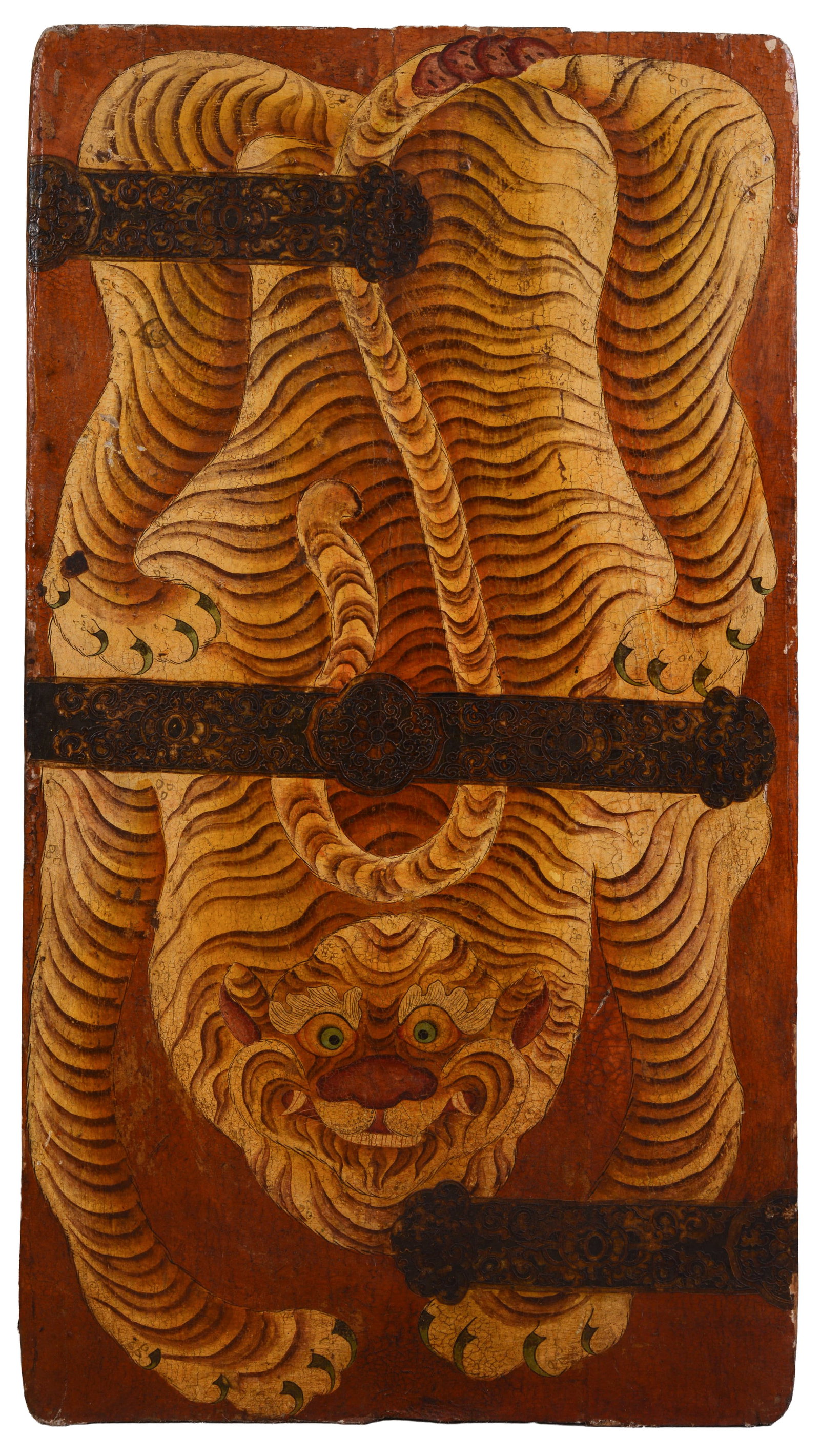 Asian Door Panel With Tiger. (1 of 4)
