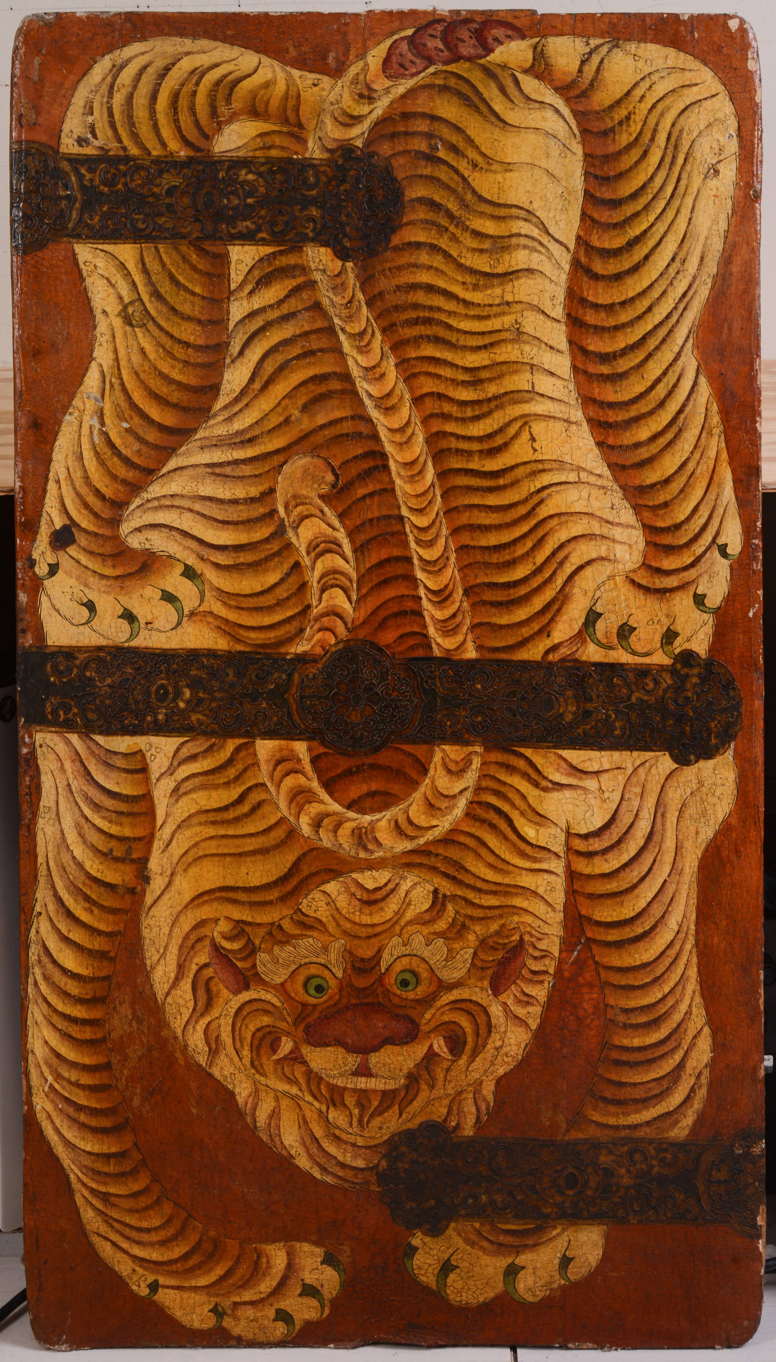 Asian Door Panel With Tiger. - 2