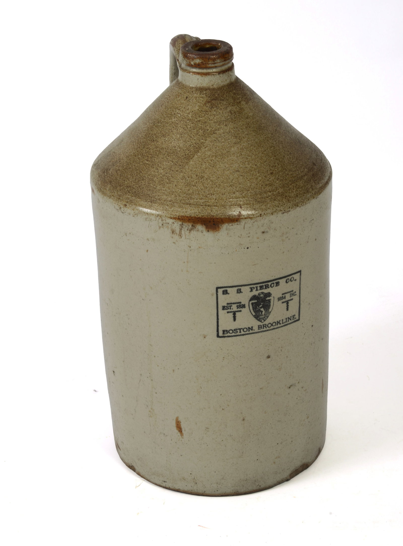 Large S S Pierce Stoneware Jug: Height 20 inches.