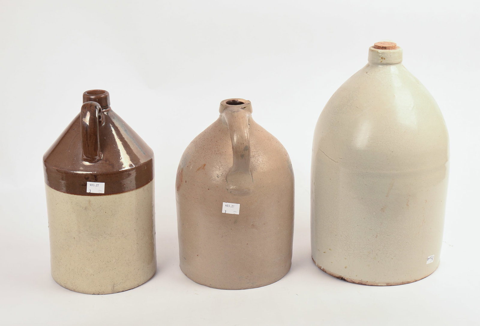 Three Stoneware Jugs. - 3