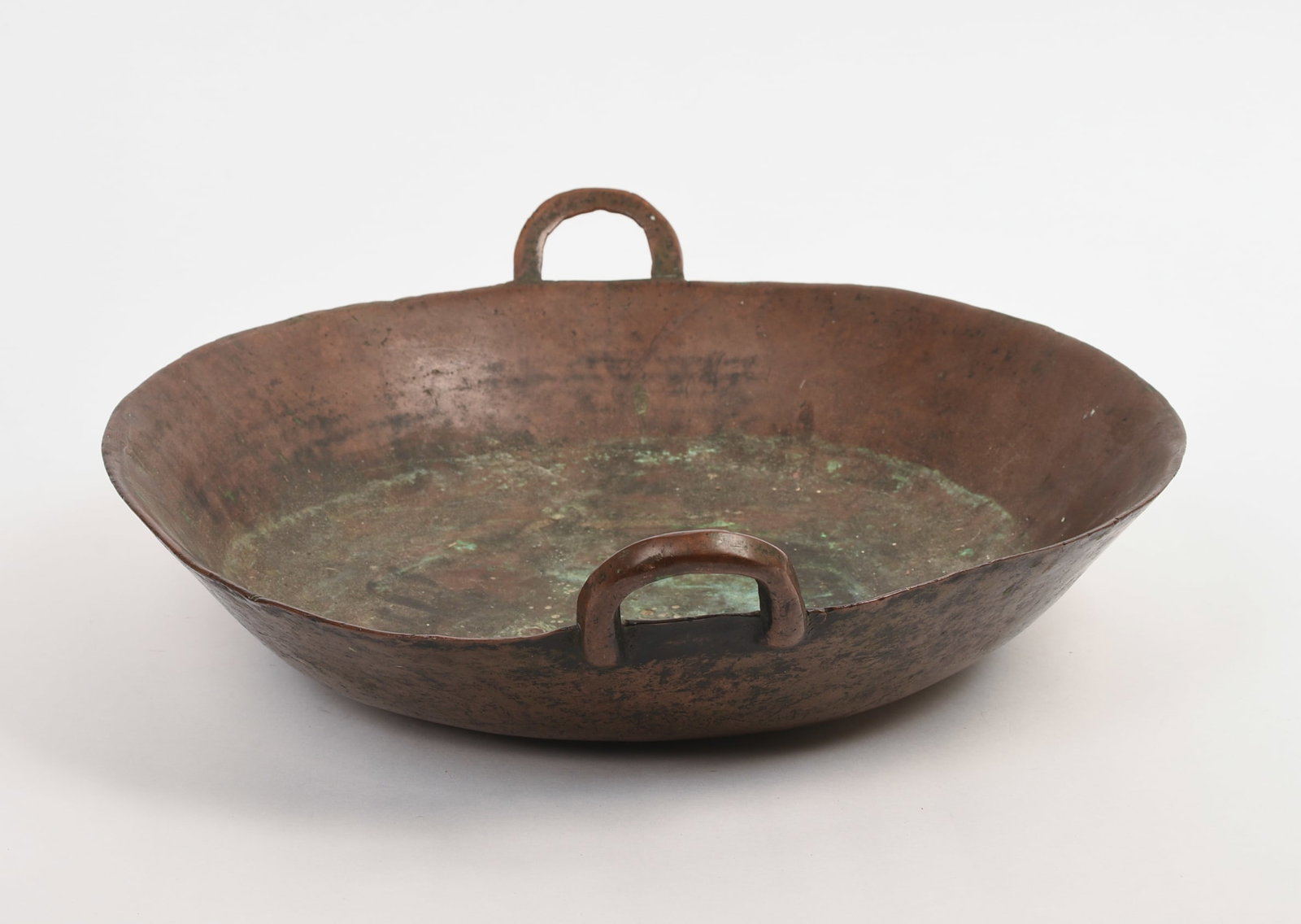 Early Copper Two Handled Pan. - 2