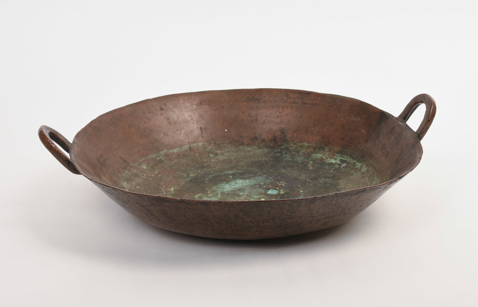 Early Copper Two Handled Pan. - 3