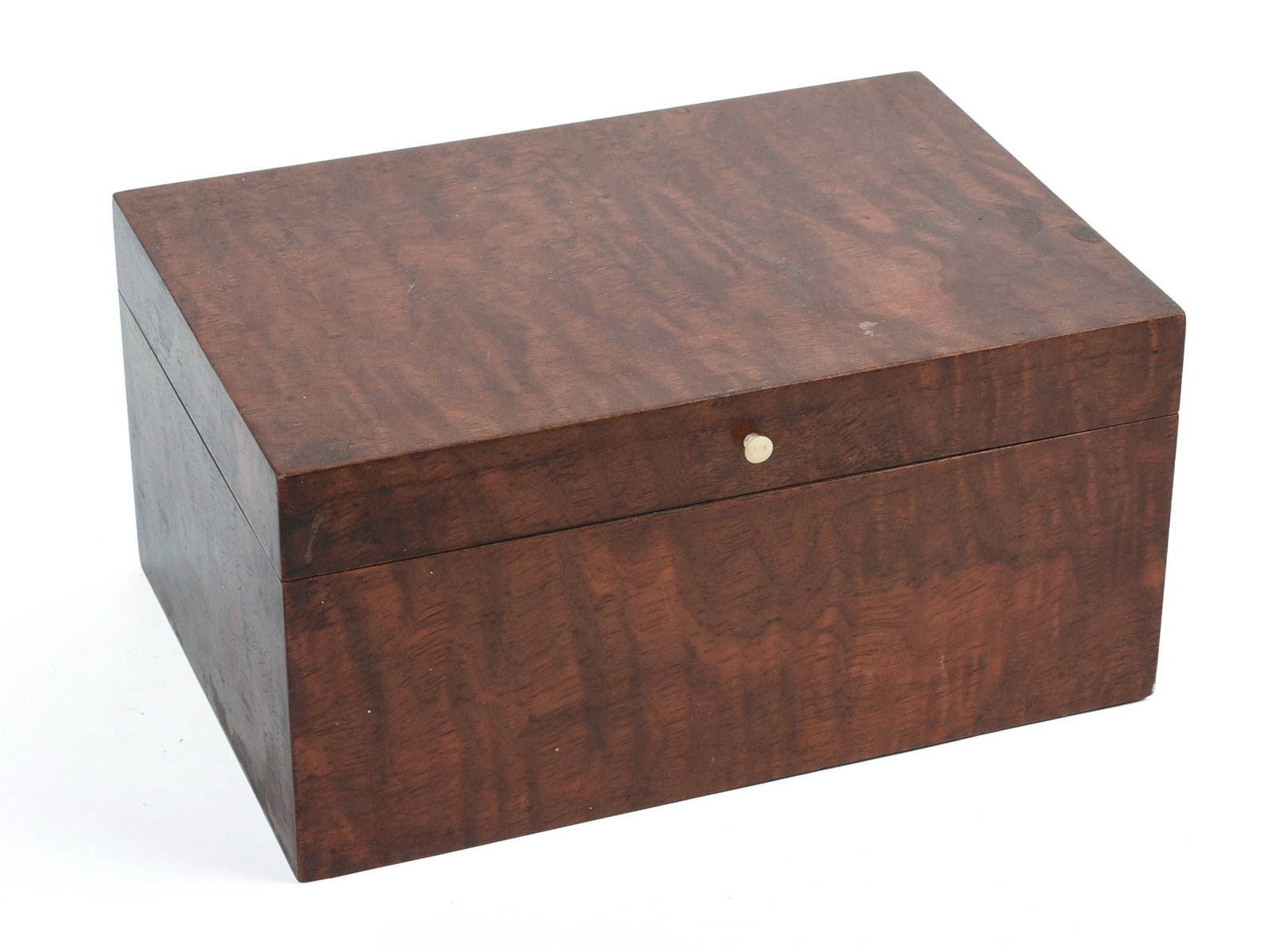 19th Century Figured Mahogany Sewing Box, (1 of 6)
